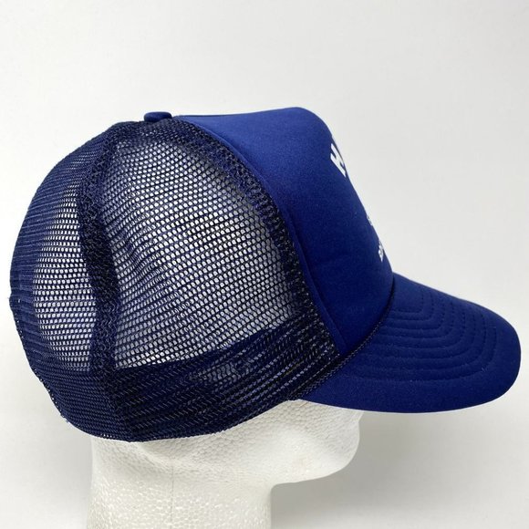 VTG HILE Box & Pallet Snapback Trucker Hat Cap Factory Worker Shipping Blue - Picture 4 of 7